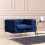 Wing Chair Como - Navy Blue Navy Blue