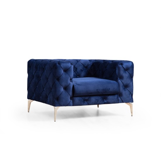 Wing Chair Como - Navy Blue Navy Blue Wing Chair Como - Navy Blue Navy Blue