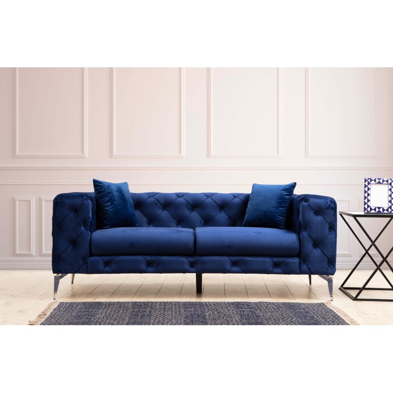 Atelier del Sofa 2-Seat Sofa Como - Navy Blue Navy Blue