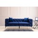 Atelier del Sofa 2-Seat Sofa Como - Navy Blue Navy Blue
