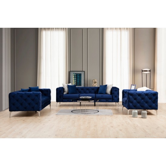 Atelier del Sofa 2-Seat Sofa Como - Navy Blue Navy Blue