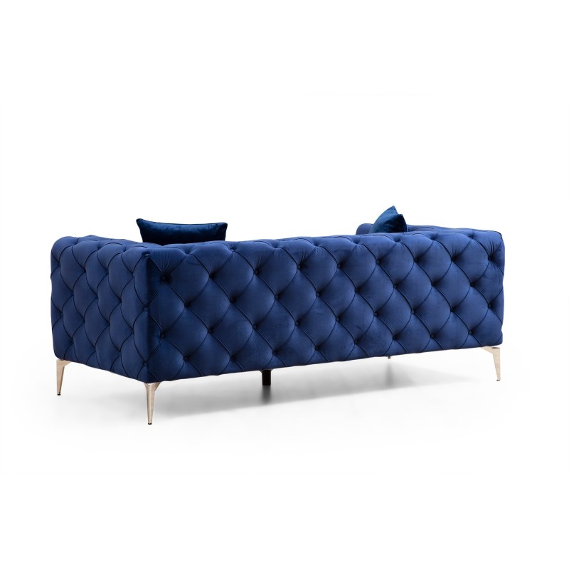 Atelier del Sofa 2-Seat Sofa Como - Navy Blue Navy Blue