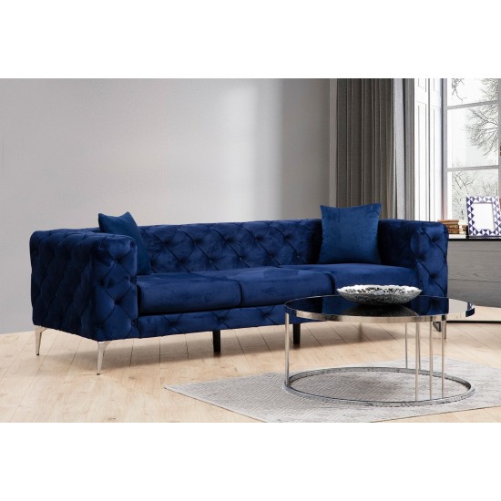 Καναπές Chesterfield 3θέσιος Como 237x90x70εκ - Navy Blue