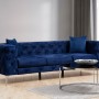 Καναπές Chesterfield 3θέσιος Como 237x90x70εκ - Navy Blue