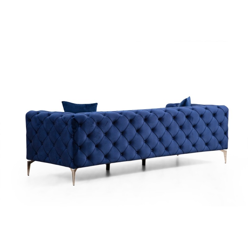 Καναπές Chesterfield 3θέσιος Como 237x90x70εκ - Navy Blue