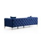 Καναπές Chesterfield 3θέσιος Como 237x90x70εκ - Navy Blue