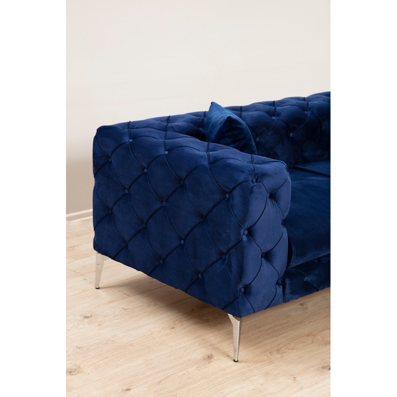 Καναπές Chesterfield 3θέσιος Como 237x90x70εκ - Navy Blue