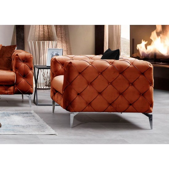 Wing Chair Como - Orange Orange Wing Chair Como - Orange Orange