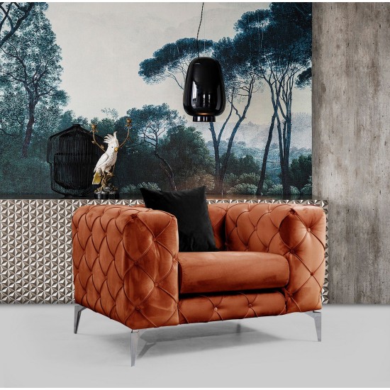 Wing Chair Como - Orange Orange Wing Chair Como - Orange Orange