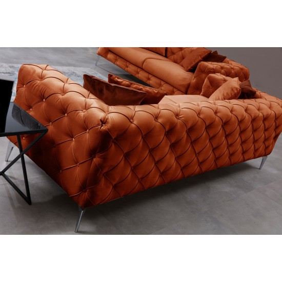 2-Seat Sofa Como - Orange Orange Atelier del Sofa 2-Seat Sofa Como - Orange Orange