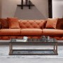 Καναπές Chesterfield 3θέσιος Como 237x90x70εκ - Orange