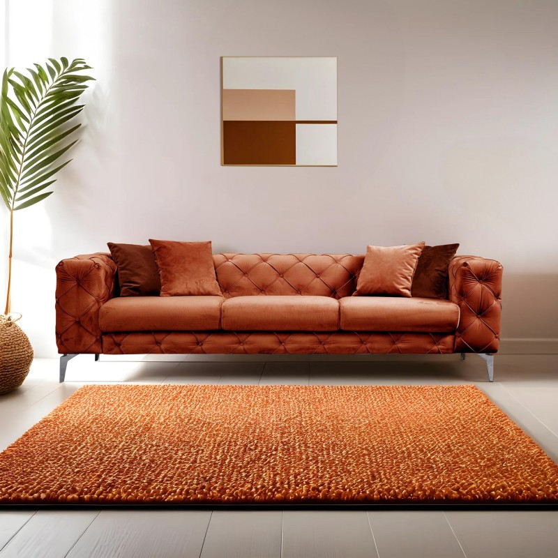 Καναπές Chesterfield 3θέσιος Como 237x90x70εκ - Orange