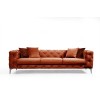 Καναπές Chesterfield 3θέσιος Como 237x90x70εκ - Orange