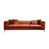 Καναπές Chesterfield 3θέσιος Como 237x90x70εκ - Orange
