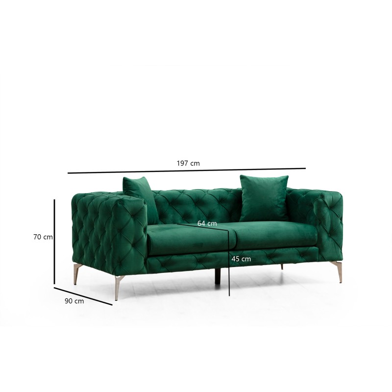 Atelier del Sofa 2-Seat Sofa Como - Green Green