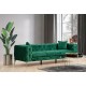 Καναπές Chesterfield 3θέσιος Como 237x90x70εκ - Green