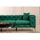 Καναπές Chesterfield 3θέσιος Como 237x90x70εκ - Green