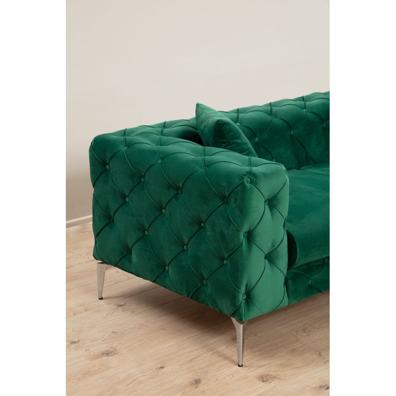 Καναπές Chesterfield 3θέσιος Como 237x90x70εκ - Green