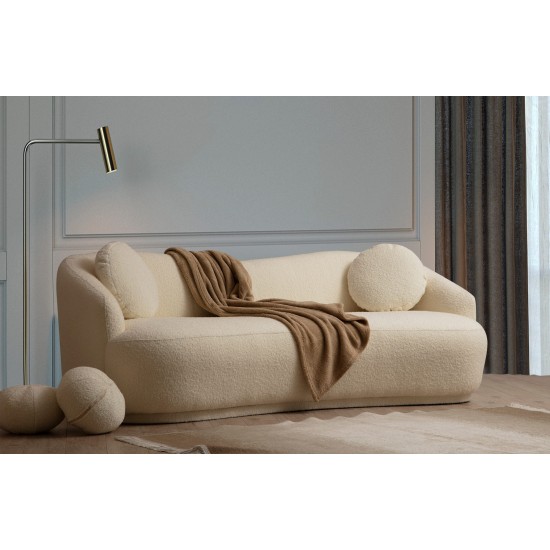 Καναπές 3θέσιος Ancona 225x98x76εκ - Cream