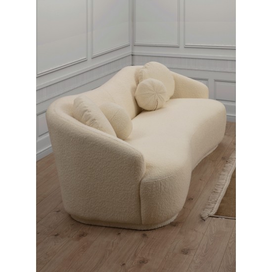 Καναπές 3θέσιος Ancona 225x98x76εκ - Cream