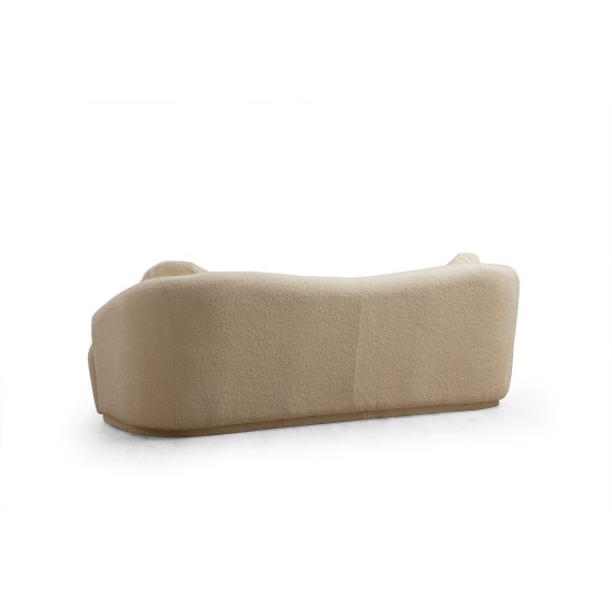 Καναπές 3θέσιος Ancona 225x98x76εκ - Cream