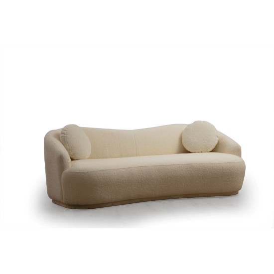 Καναπές 3θέσιος Ancona 225x98x76εκ - Cream