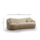 Καναπές 3θέσιος Ancona 225x98x76εκ - Cream
