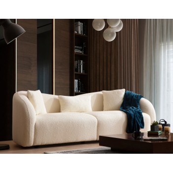 Καναπές 3θέσςιος Venedik 236x91x76εκ - Cream 