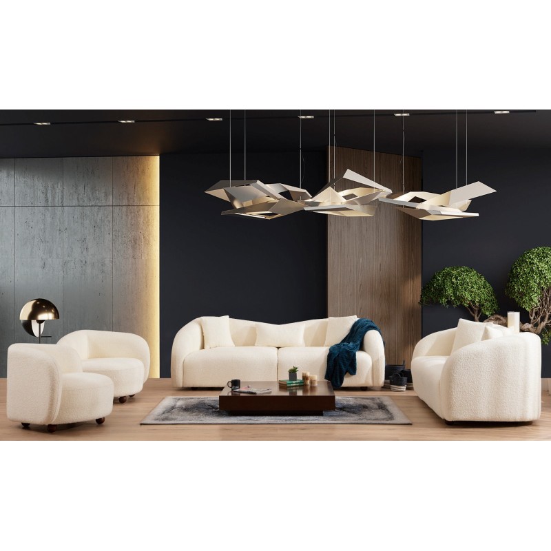 Καναπές 3θέσςιος Venedik 236x91x76εκ - Cream