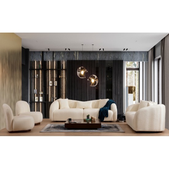 Καναπές 3θέσςιος Venedik 236x91x76εκ - Cream Καναπές 3θέσςιος Venedik 236x91x76εκ - Cream