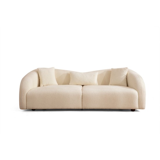 Καναπές 3θέσςιος Venedik 236x91x76εκ - Cream Καναπές 3θέσςιος Venedik 236x91x76εκ - Cream