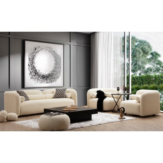 Atelier del Sofa 2-Seat Sofa Victoria Bouclette - Cream Cream