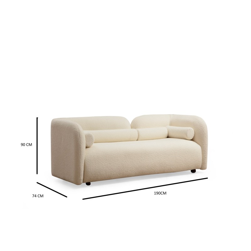 Atelier del Sofa 2-Seat Sofa Victoria Bouclette - Cream Cream