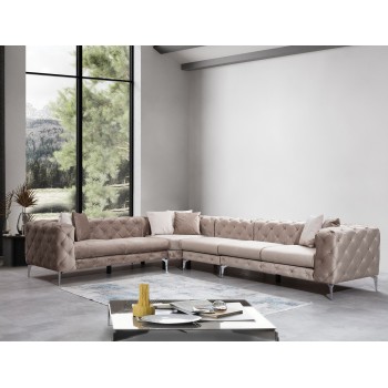 Corner Sofa Como Corner Left - Beige Beige