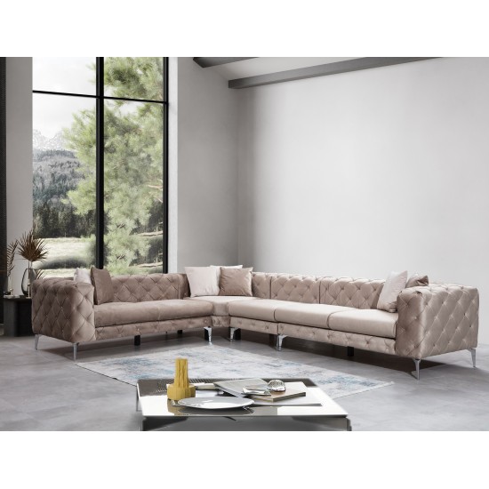 Corner Sofa Como Corner Left - Beige Beige Corner Sofa Como Corner Left - Beige Beige