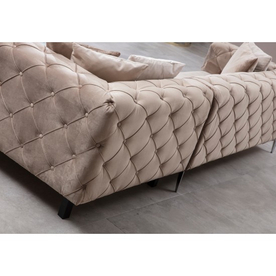Corner Sofa Como Corner Left - Beige Beige Corner Sofa Como Corner Left - Beige Beige
