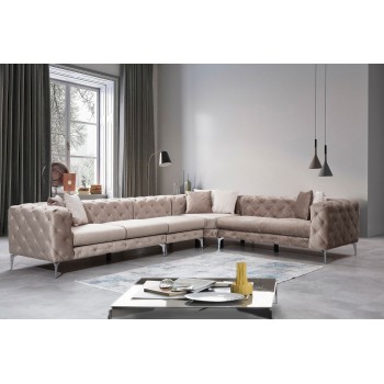 Corner Sofa Como Corner Right - Beige Beige