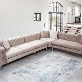 Corner Sofa Como Corner Right - Beige Beige