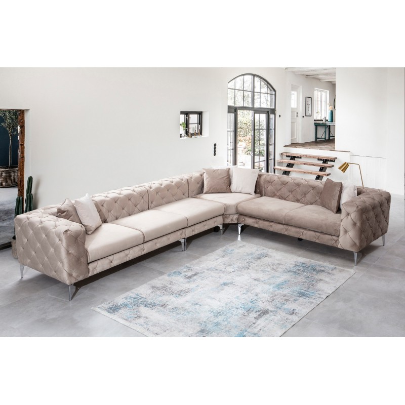 Corner Sofa Como Corner Right - Beige Beige