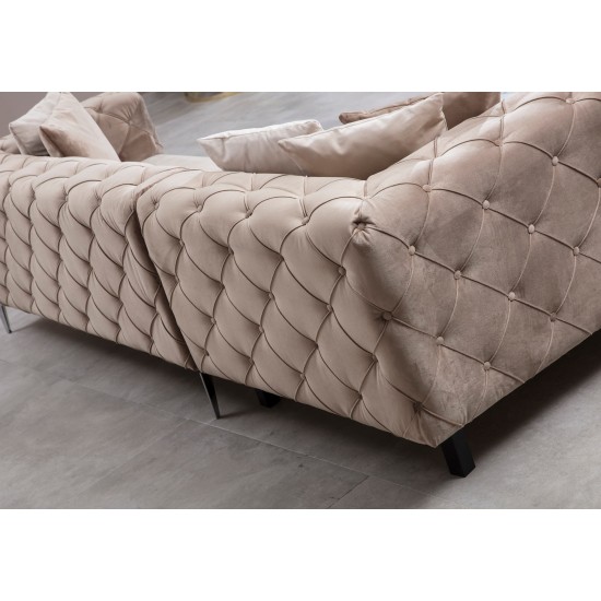 Corner Sofa Como Corner Right - Beige Beige Corner Sofa Como Corner Right - Beige Beige