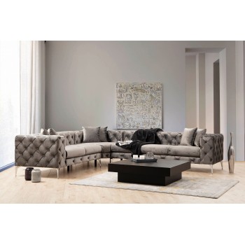 Corner Sofa Como Left - Anthracite Anthracite