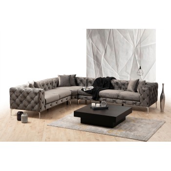 Corner Sofa Como Left - Anthracite Anthracite
