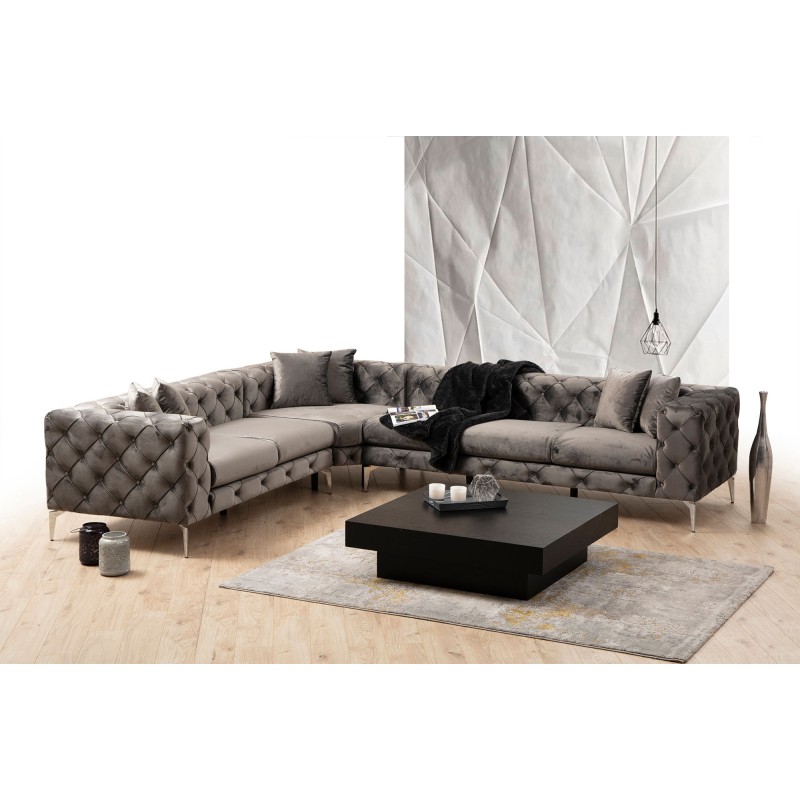 Corner Sofa Como Left - Anthracite Anthracite