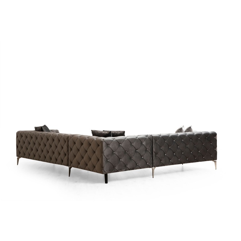 Corner Sofa Como Left - Anthracite Anthracite