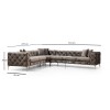 Corner Sofa Como Left - Anthracite Anthracite