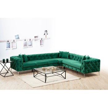 Corner Sofa Como Right - Green Green