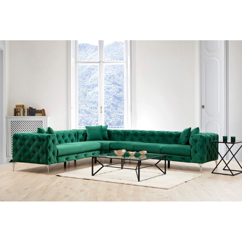 Corner Sofa Como Left - Green Green