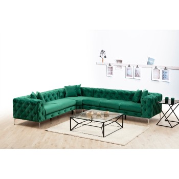 Corner Sofa Como Left - Green Green