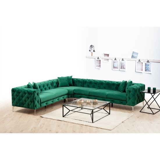 Corner Sofa Como Left - Green Green Corner Sofa Como Left - Green Green