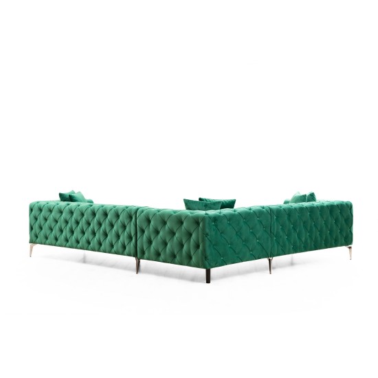 Corner Sofa Como Left - Green Green Corner Sofa Como Left - Green Green